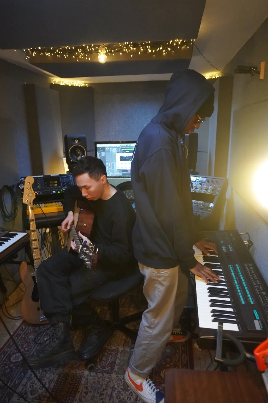 Ni Jay recording session in studio